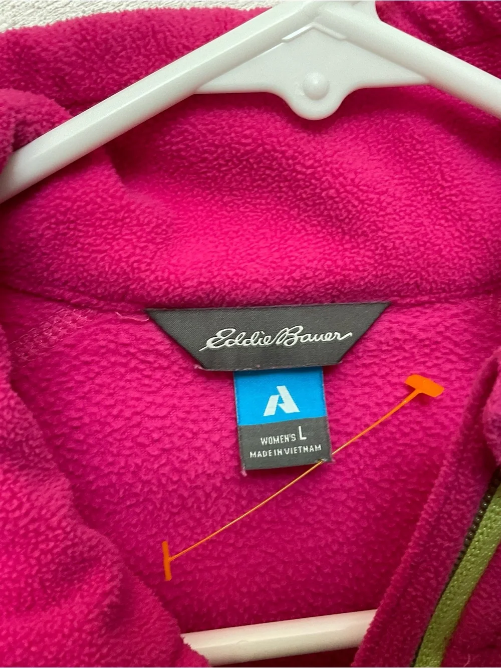 Eddie Bauer Pink Lime First Ascent Quarter Zip Jacket Size Large Camping Outdoor